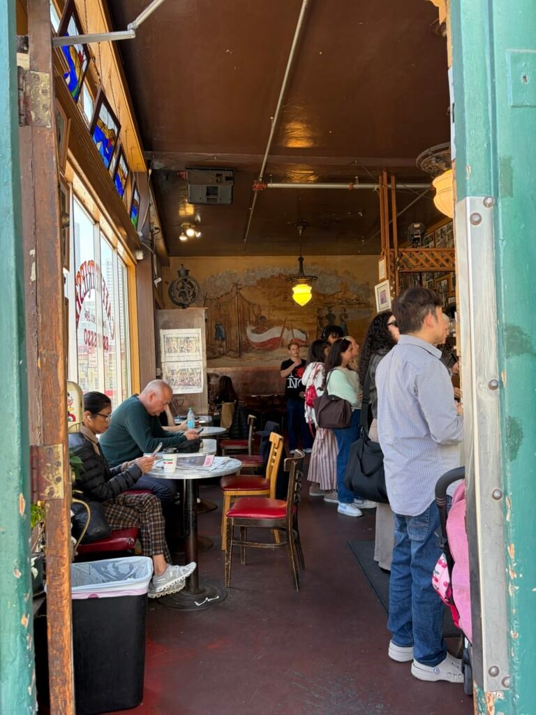 Caffè Trieste in North Beach: What to Expect at San Francisco's First Espresso Bar Caffè latte at Caffè Trieste North Beach coffee shop