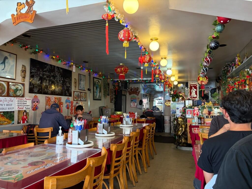 A Vietnamese Pho Spot in San Francisco's Chinatown Worth the Trip Interior of Vietnamese restaurant in San Francisco Chinatown