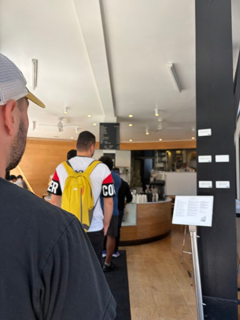 Iced coffee served at Réveille Coffee Co.'s North Beach location