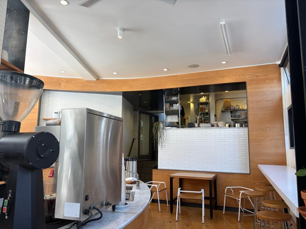 Espresso bar and counter inside Réveille Coffee Co.
